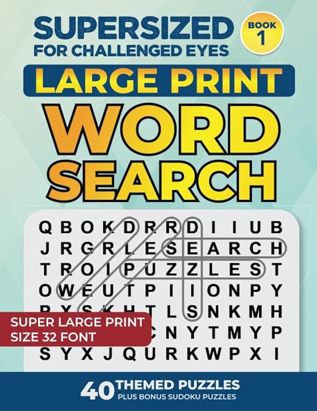 SUPERSIZED FOR CHALLENGED EYES: Large Print Word Search Puzzles for the Visually Impaired (SUPERSIZED FOR CHALLENGED EYES Super Large Print Word Search Puzzles) by Nina Porter