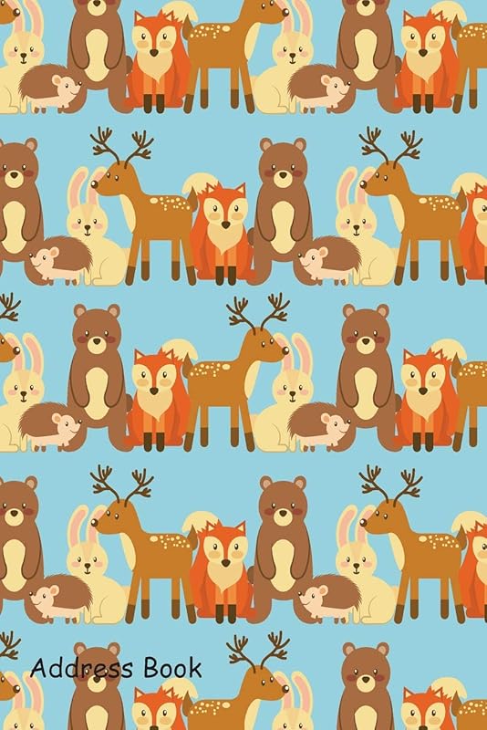 Address Book: Include Alphabetical Index With Forest animals wildlife natural cover by Shamrock Logbook