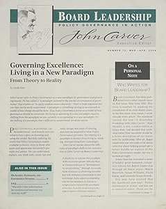 Board Leadership, No. 72, March/April 2004 (J-B BL Single Issue Board Leadership Journal)