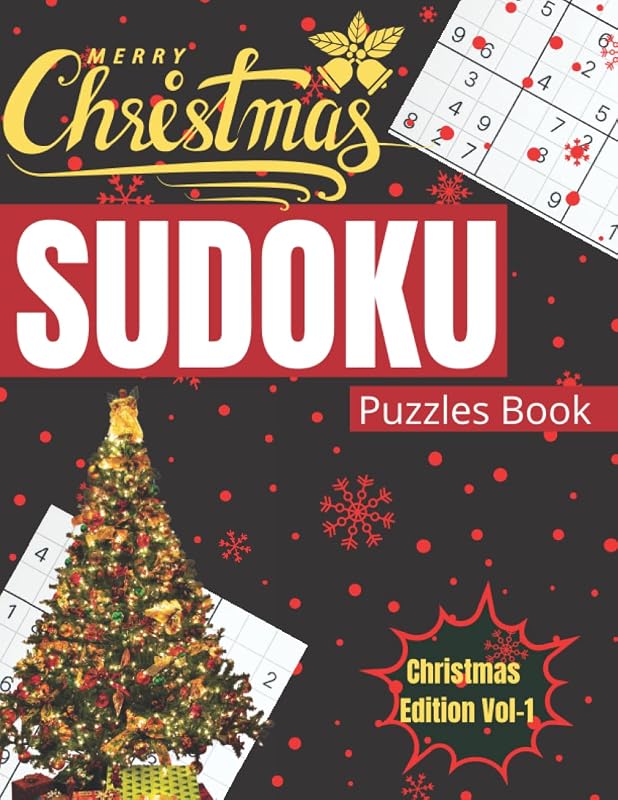 Sudoku Puzzles Book Christmas Edition Volume 1: 80 Christmas Large Print Easy Sudoku Puzzles Book for adults - Good Idea as Gift by ZeeZuu Press