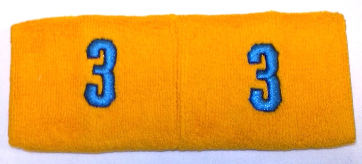 

NBA New Orleans Hornets Paul #3 Adidas 4" Wristbands - 1 Pair - Osfa