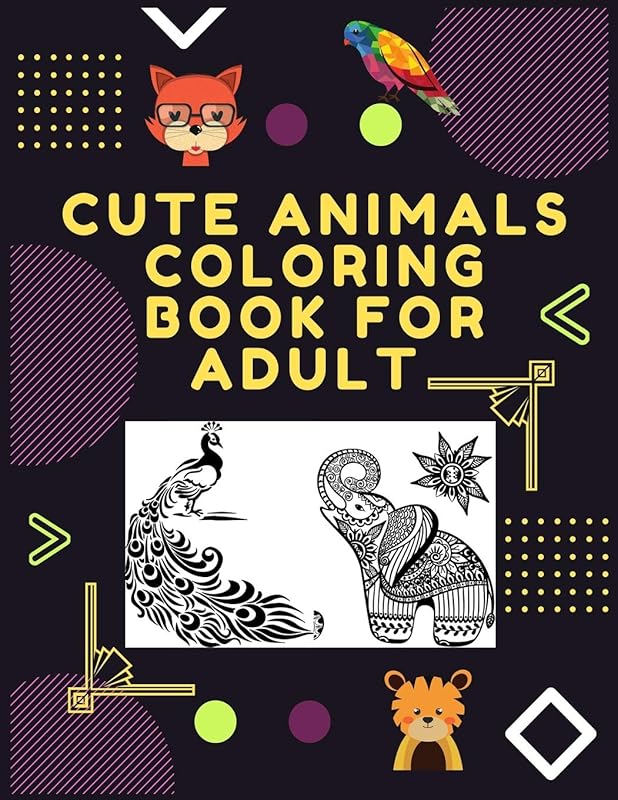 Cute Animals Coloring Book For Adult: Awesome Coloring Book for Adults Wolves Design in Mandala Coloring Book Style Designs for Stress Relief, Relaxation and Boost Creativity for ever by Masab Press House