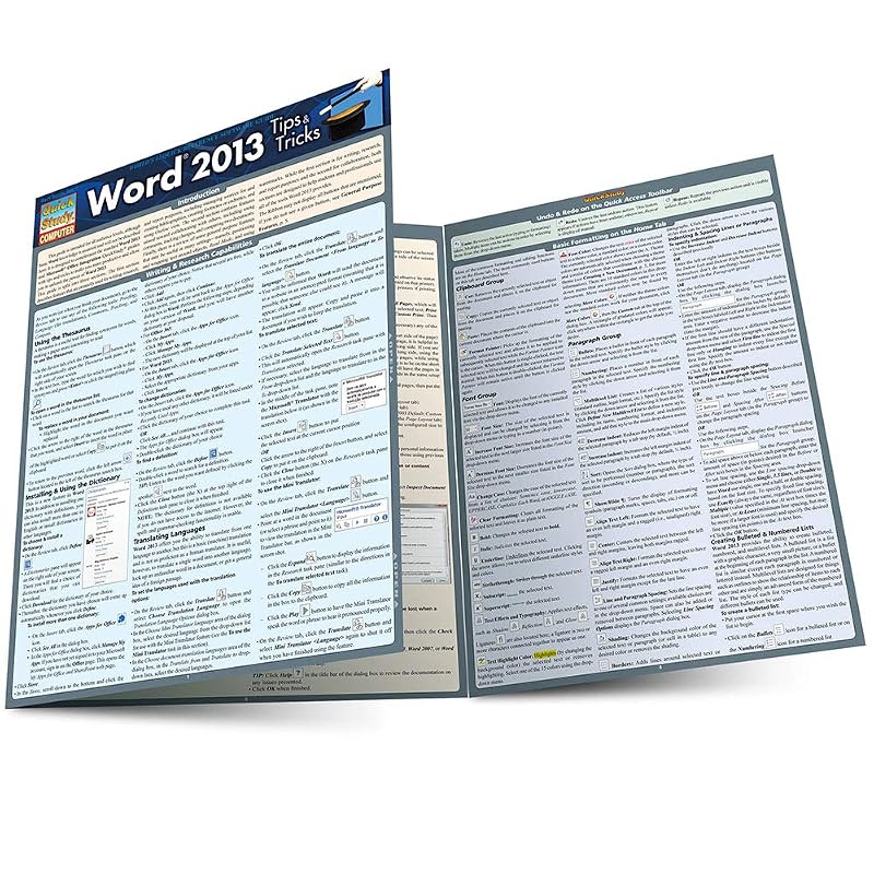 Word 2013 Tips & Tricks (Quick Study Computer) by Inc. BarCharts