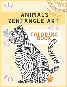 Animals zentangle art coloring book: Relaxing Mandalas coloring by Cofi Happy colors