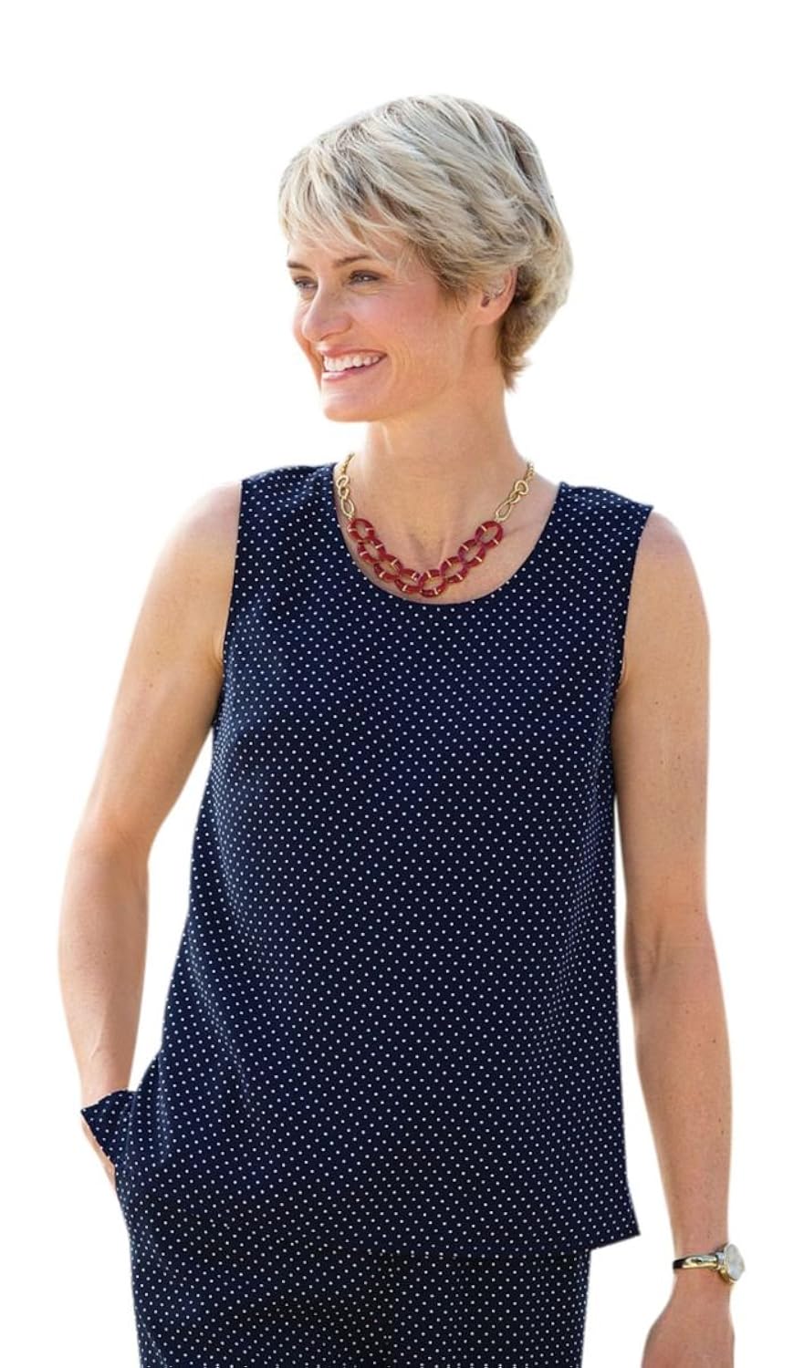 

Koret Women's Petite Dot Print Tank