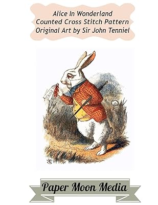 Alice in Wonderland Counted Cross Stitch: "White Rabbit"