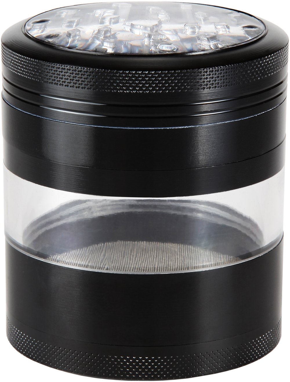 

Zip Grinders #1 Best Rated Large Spice & Herb Grinder - Four Piece with Pollen Catcher - Premium Aerospace Grade Aluminum 3.25 Inches Tall (Black) Buy Now With Confidence!