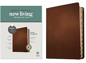 NLT Wide Margin Bible, Filament-Enabled Edition (Genuine Leather, Brown, Indexed, Red Letter)