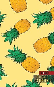 Pocket Sudoku Hard: 158 Hard Sudoku Puzzles with Solutions | Pocket Sudoku Puzzle Books | Large Print Sudoku Puzzle Books For Adults | Sudoku For Seniors | Travel Size | Tropical Pineapples by Sudoku Kingdom