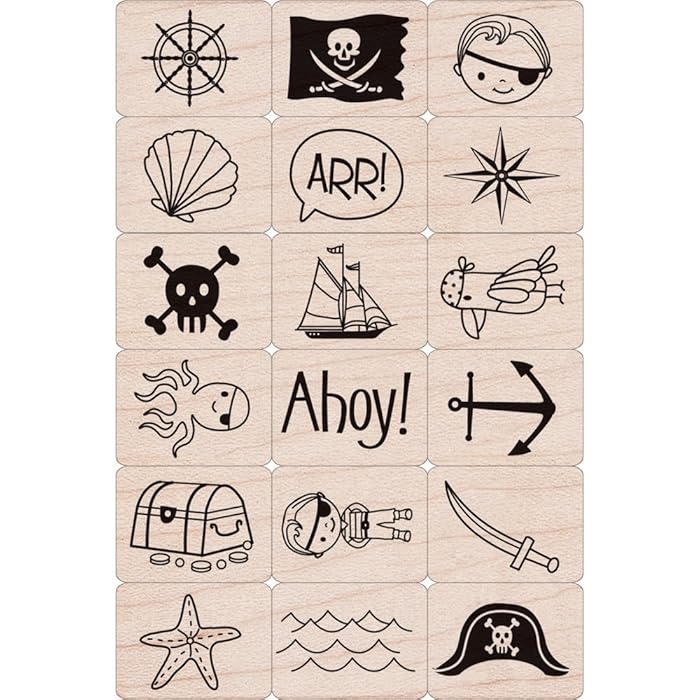 Pirate Rubber Stamp Set