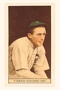 Vintage Journal Early Baseball Card, Joe Tinker (Pocket Sized - Found Image Press Journals)