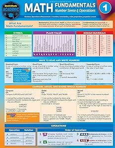 Number Sense & Operations: A Quickstudy Laminated Reference Guide (Math Fundamentals, 1) by Peggy Warren