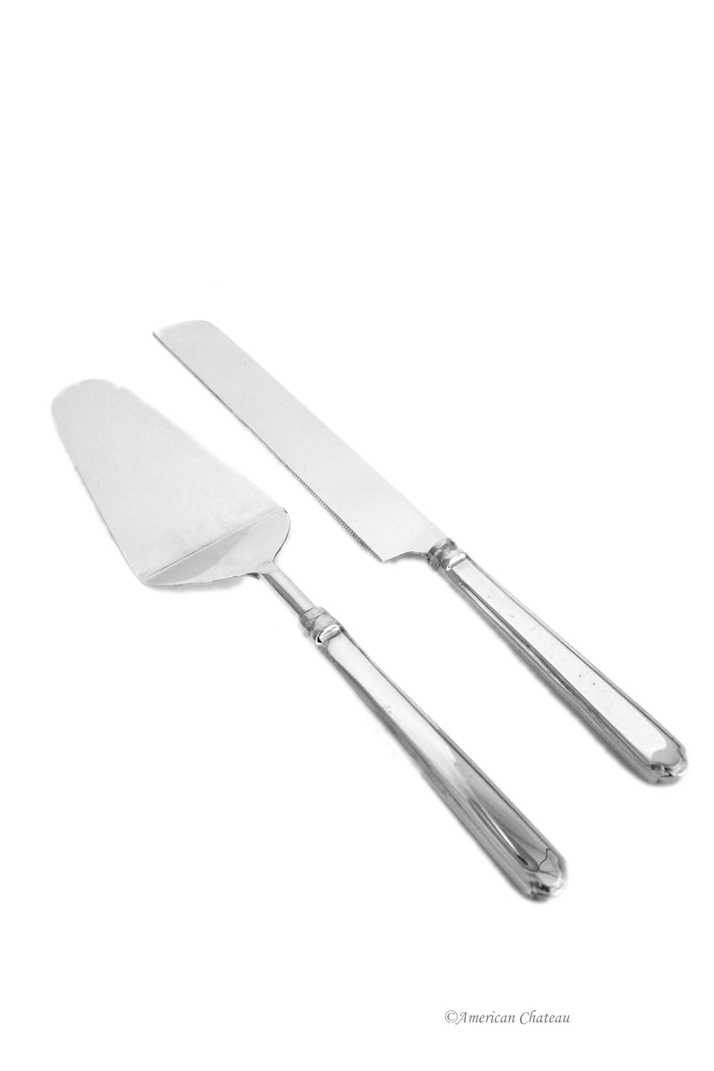 

2 Piece Heavy Silver Wedding Cake Server Set Knife Silverplated Bridal -Gift Box
