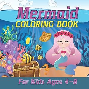 Mermaid Coloring book for Kids Ages 4-8: Cut Mermaid Coloring Book For Boys And Girls 4-8, Gift Idea For Mermaid Lovers, Gift for Kids, Volume-02
