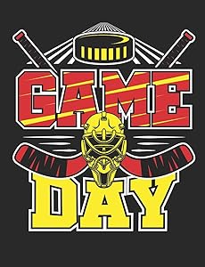 Game Day: Hockey Composition Book, Blank Paperback Book For Hockey Player to Write In by Rhyeland Gifts