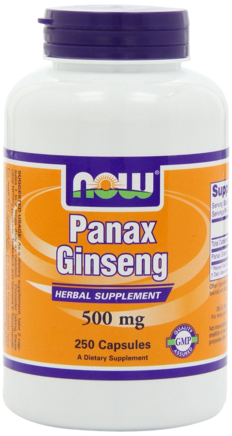 now foods panax ginseng 500 mg, 250 caps (ffp)
