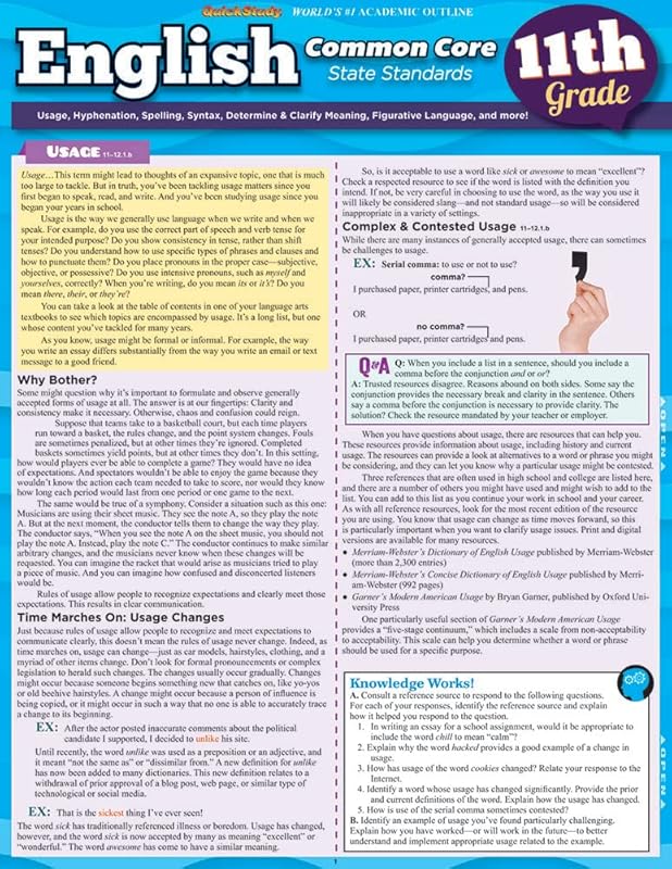 English Common Core 11Th Grade by Inc. BarCharts