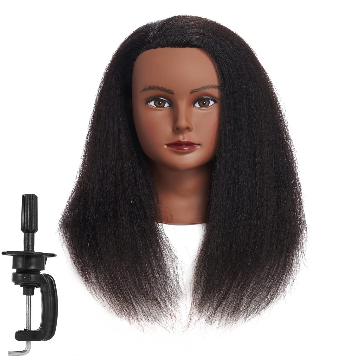 Frisierkopf Mit 100% Echthaar Für Friseurtraining Und Styling_voghion.com