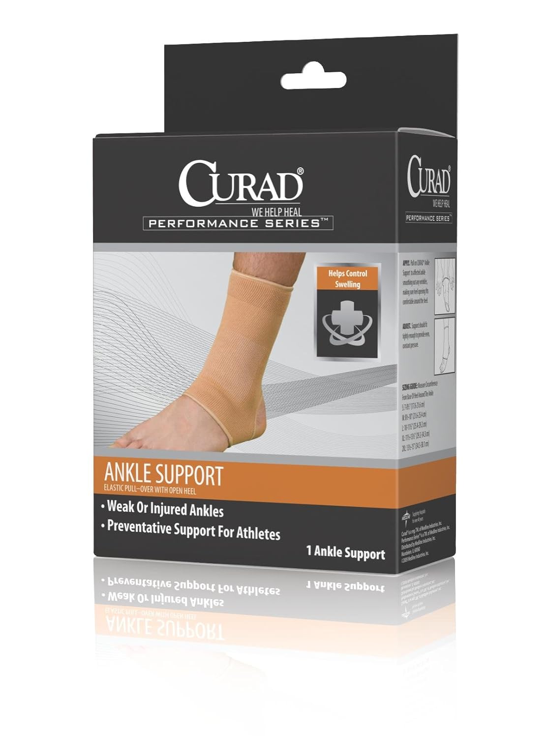 

Medline CURAD Elastic Open Heel Ankle Supports, Retail Medium (2 Case)