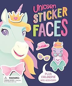 Unicorn Sticker Faces: with Fun Coloring and Activities
