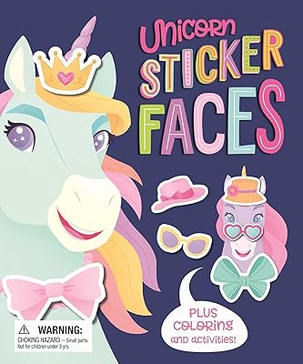 Unicorn Sticker Faces: with Fun Coloring and Activities