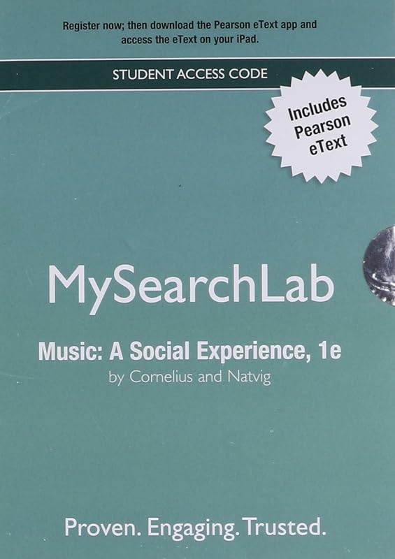 MyLab Search with Pearson eText -- Valuepack Access Card -- for Music: A Social Experience by Steven Cornelius