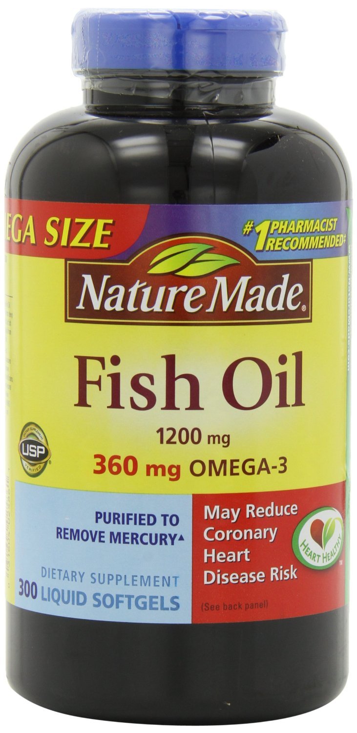 

Nature Made Fish Oil Omega-3 1200mg (3, 300 Liquid Soft Gels)