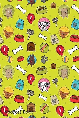 Address Book: For Contacts, Addresses, Phone, Email, Note,Emergency Contacts,Alphabetical Index With Cute Dogs Pattern