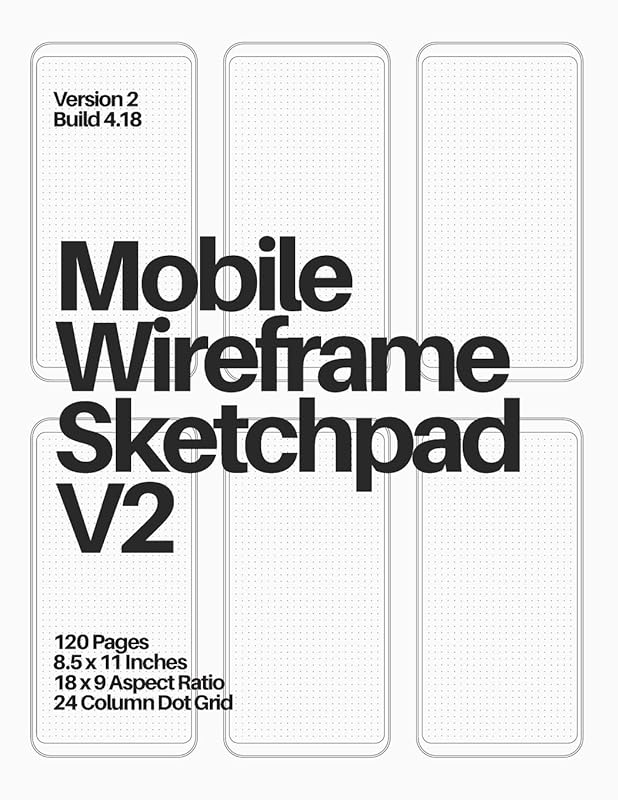 Mobile Wireframe Sketchpad: V2 White by Analog UX Press
