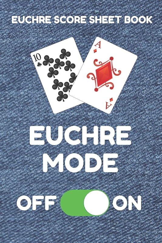 Euchre Score Sheet Book: Book of 100 Score Sheet Pages For Euchre, 6 By 9 Inches, Funny Mode Denim Cover by Euchre Essentials
