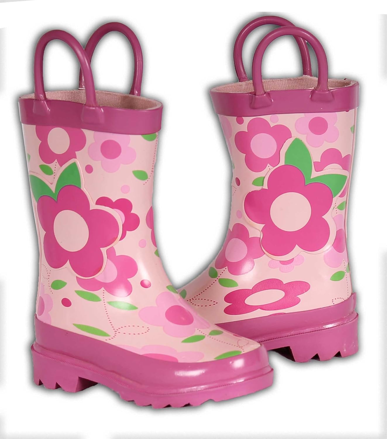 

Little Girl's Pink Flower Rain Boots Sizes - Toddler Little Kits
