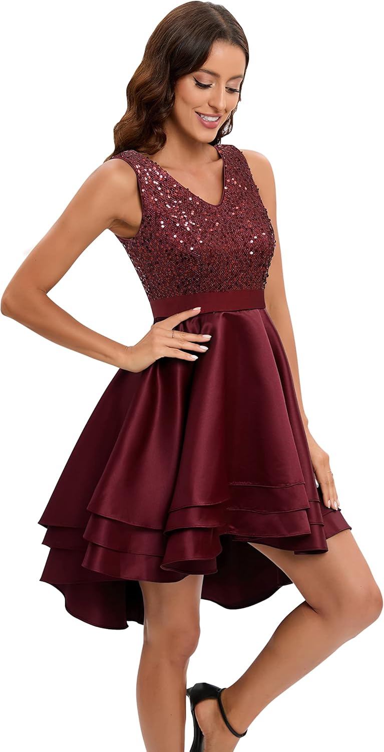 white christmas dresses Aleta 1049 Short Fitted Sequin Cocktail Dress - Asian Jade - One Shoulder