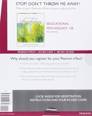 Educational Psychology Enhanced Pearson Etext Access Card