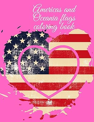 Americas and Oceania flags coloring book