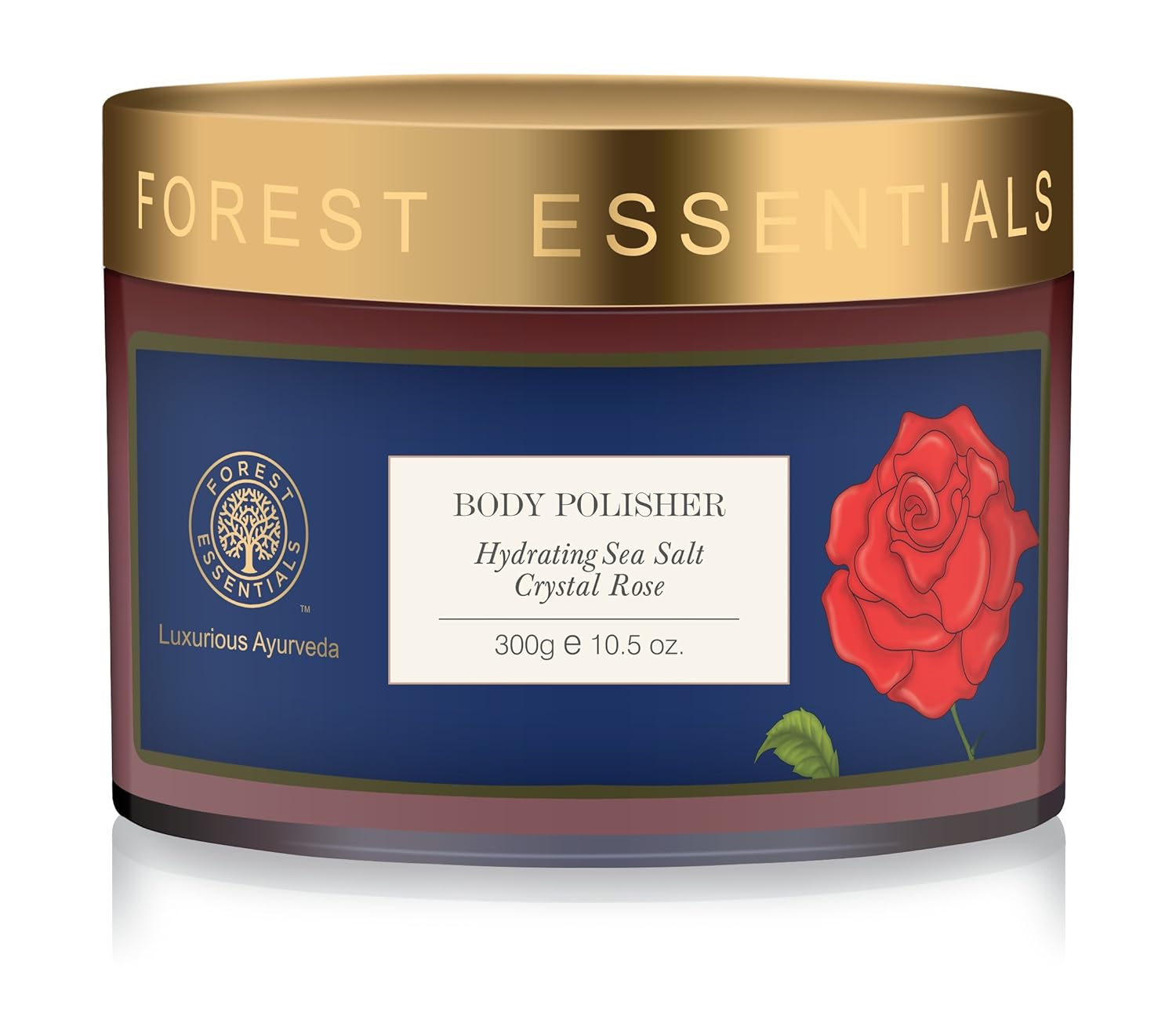 

Forest Essentials Body Polisher - Hydrating Sea Salt Crystal Rose 300g