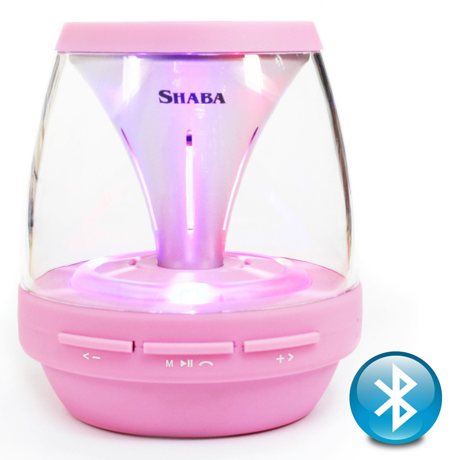 

Wireless Bluetooth Speaker LED Colorful Light Fashion Special Design as Decoration Music Stereo Portable for All Bluetooth-enabled Devices Iphone,iPad,Samsung Galaxy,Andriod,Smartphone etc.(Pink)