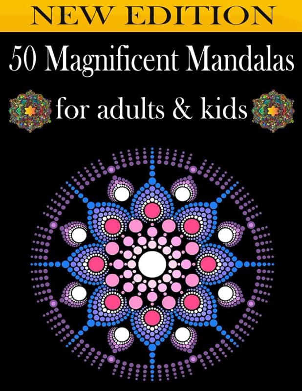 50 Magnificent Mandalas: An Adult Coloring Book with more than 50 Wonderful, Beautiful and Relaxing Mandalas for Stress Relief and Relaxation. by Coloring Book store