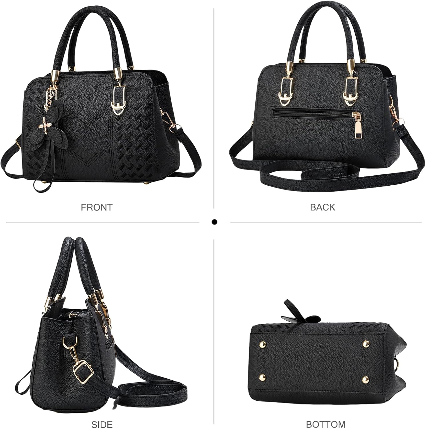 Classic Handbags For Women Small Top Handle Bags Elegant Shoulder Bags PU Leather Crossbody Bag For Everyday Use_voghion.com