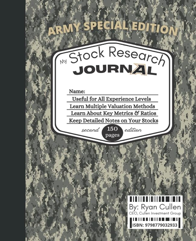 Stock Research Journal: DIY - Journal for your Stock Research and Analysis by Ryan Cullen