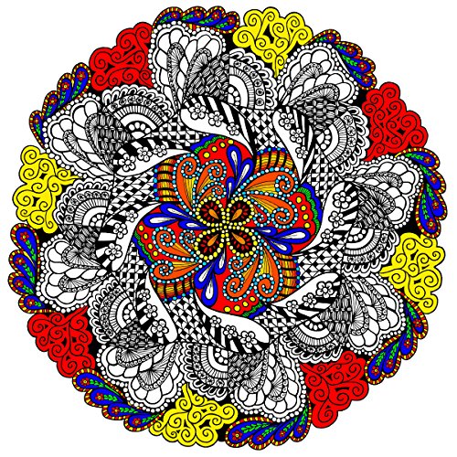 Ruffled Feathers - Giant Mandala Coloring Poster - 22