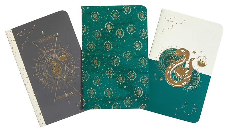 Harry Potter: Slytherin Constellation Sewn Pocket Notebook Collection (Set of 3) (Harry Potter: Constellation) by Insight Editions