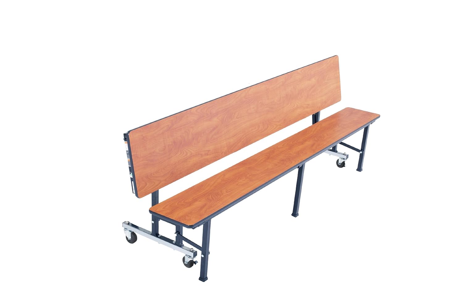 

AmTab Mobile Convertible Bench, Cherry Laminate Top/Black Legs/Black Dyna Rock, 6'