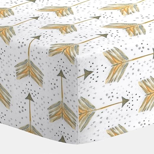 Carousel Designs Gray Tribal Arrow Crib Sheet