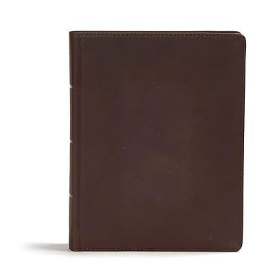 CSB Study Bible, Brown Genuine Leather, Red Letter, Study Notes and Commentary, Illustrations, Articles, Word Studies, Outlines, Timelines, Easy-to-Read Bible Serif Type