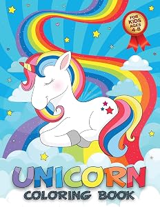 Unicorn Coloring Book For Kids Ages 4-8 by 4Design Pro