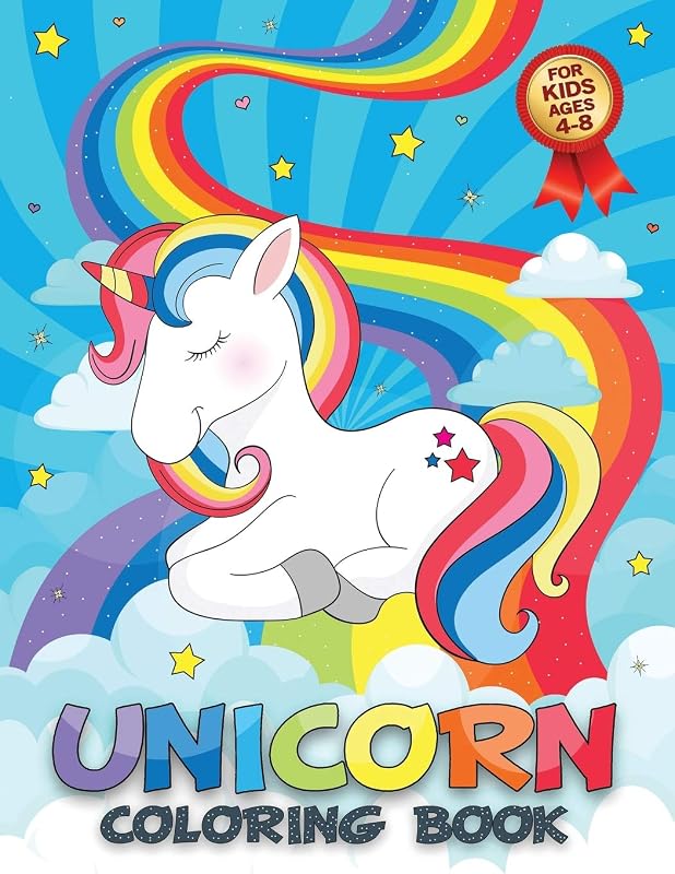 Unicorn Coloring Book For Kids Ages 4-8 by 4Design Pro