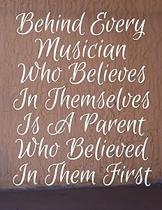 Behind Every Musician Who Believes In Themselves Is A Parent Who Believed In Them First: Guitar Player Guitarist Manuscript Paper Musical Composition Book by Way Down South Books