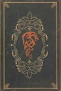 Wizard's Grimoire: DnD Themed Spell Book, Copper Dragon Emblem