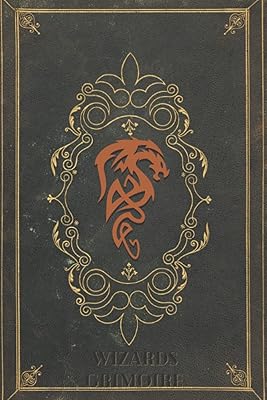 Wizard's Grimoire: DnD Themed Spell Book, Copper Dragon Emblem