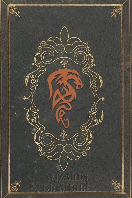 Wizard's Grimoire: DnD Themed Spell Book, Copper Dragon Emblem by G B Tierney